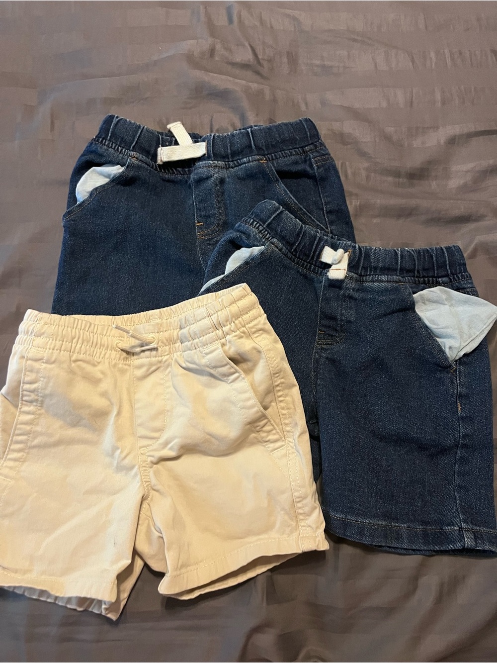 GAP Boys Navy Denim & Khaki Shorts Set